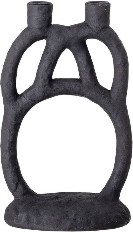 Bloomingville Kandelaar Zwart resin 29cm.H