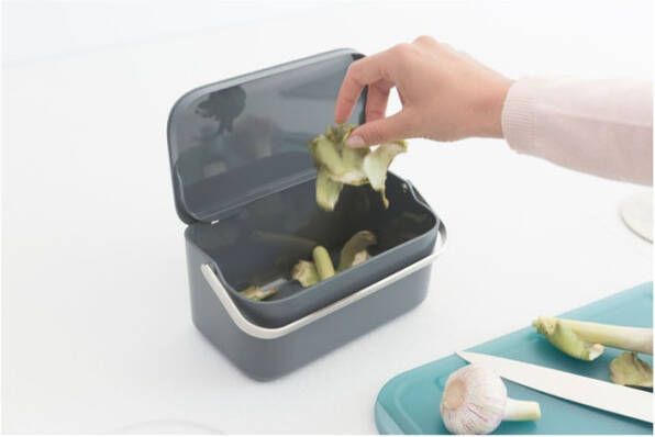 Brabantia Sink Side Aanrecht Afvalbakje 1, 8 Liter Dark Grey