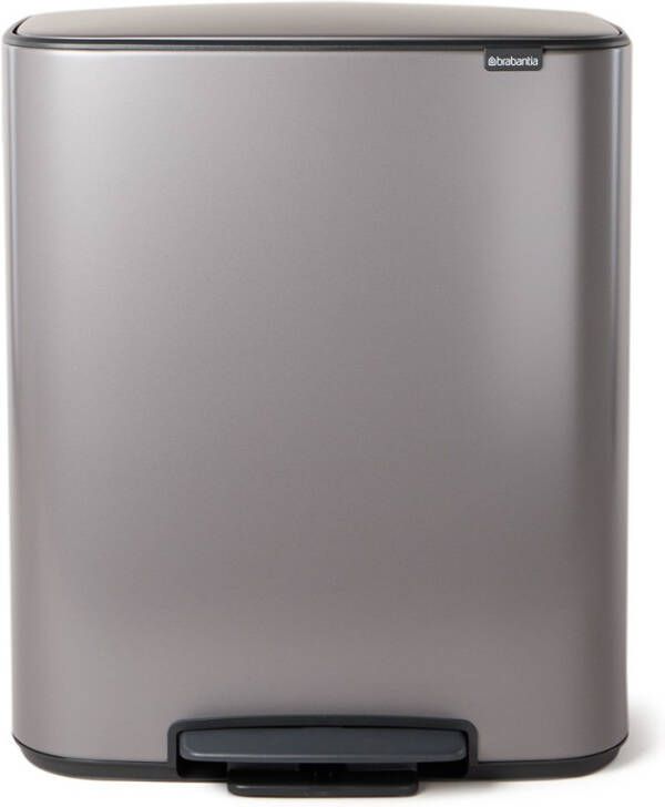 Brabantia Bo Pedaalemmer 60 Liter Met Kunststof Binnenemmer Platinum