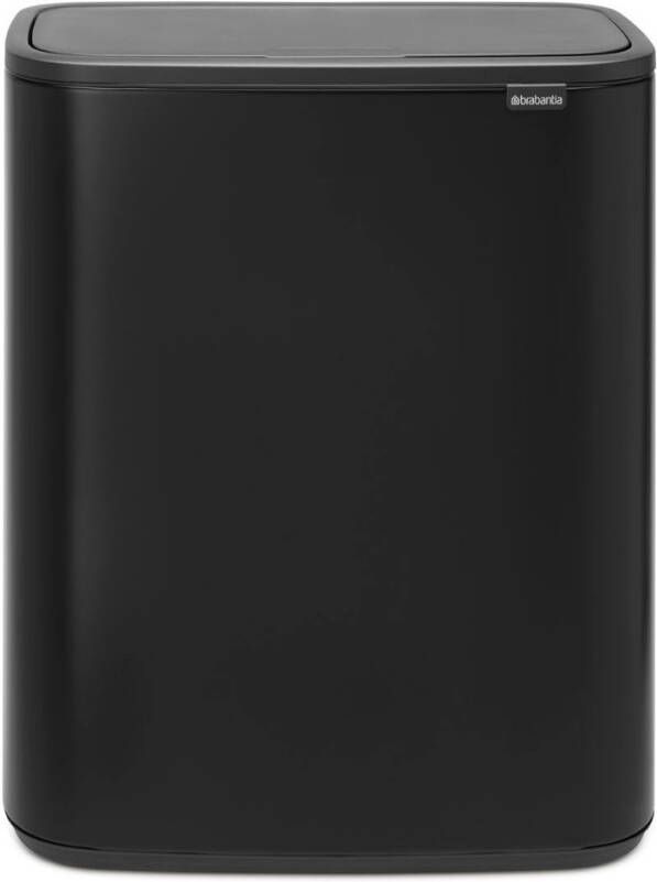 Brabantia Bo Touch Bin Afvalemmer 60 Liter Met Kunststof Binnenemmer Matt Black