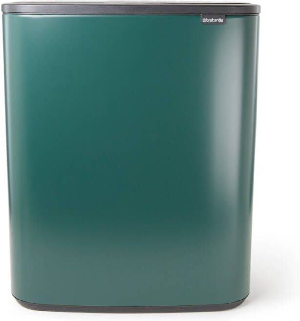 Brabantia Bo Touch Bin Afvalemmer 2 X 30 Liter Met 2 Kunststof Binnenemmers Pine Green