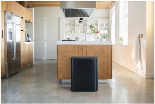 Brabantia Bo Touch Bin Afvalemmer 2 X 30 Liter Met 2 Kunststof Binnenemmers Matt Black