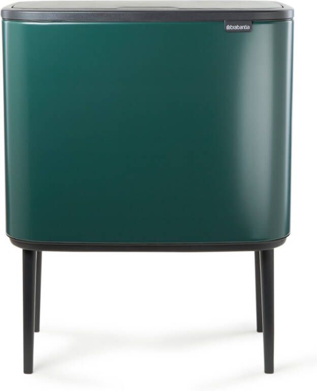 Brabantia Bo Touch Bin recycle prullenbak met deksel op pootjes 3 x 11 liter