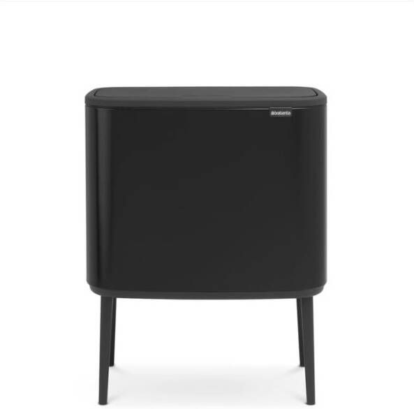 Brabantia Bo Touch Bin recycle prullenbak met deksel op pootjes 3 x 11 liter