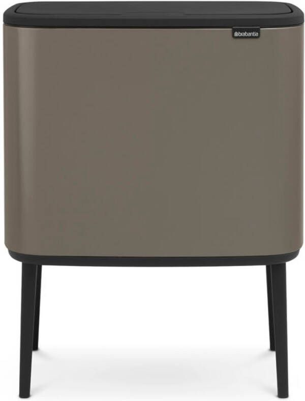 Brabantia Bo Touch Bin recycle prullenbak met deksel op pootjes 3 x 11 liter