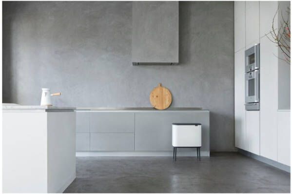 Brabantia Bo Touch Bin recycle prullenbak met deksel op pootjes 3 x 11 liter