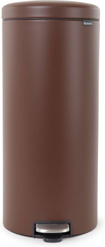Brabantia Newicon Pedaalemmer 30 Liter Met Kunststof Binnenemmer Mineral Cosy Brown
