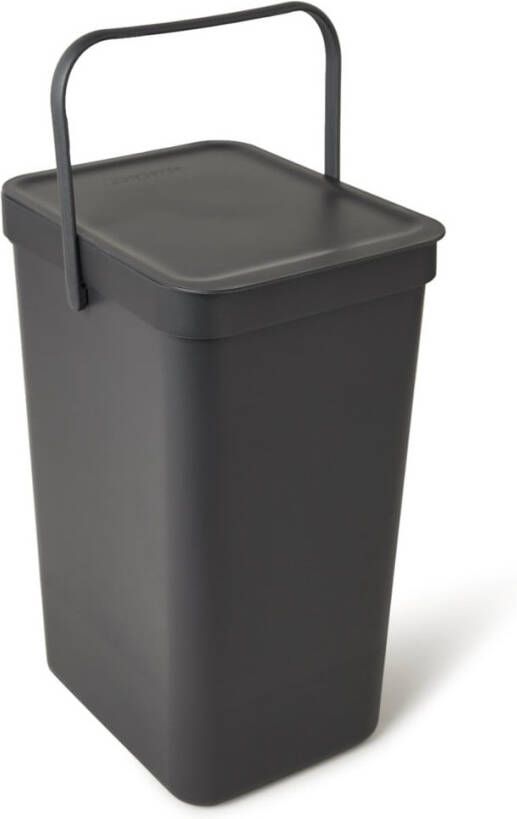 Brabantia Sort & Go Afvalemmer/Opberger 16 L Donkergrijs