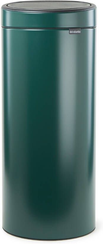 Brabantia Touch Bin Afvalemmer 30 Liter Met Kunststof Binnenemmer Pine Green
