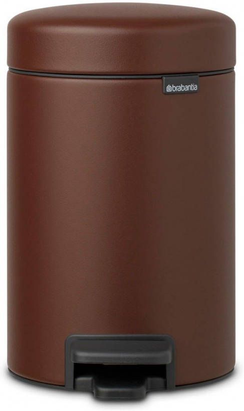 Brabantia Newicon Pedaalemmer 3 Liter Met Kunststof Binnenemmer Mineral Cosy Brown