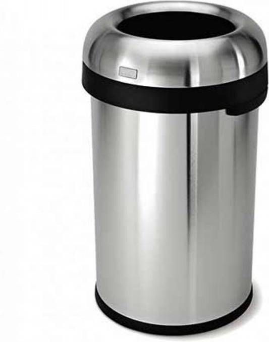 Simplehuman Afvalemmer Bullet Open Top Rvs, 80 Liter