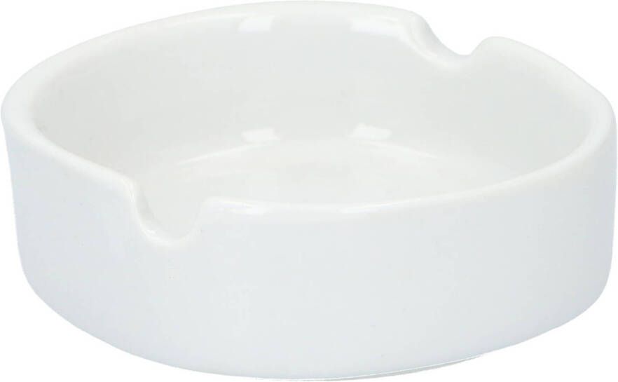 Bookwill 1x Witte Ronde Asbakken 8 Cm Keramiek Asbakken
