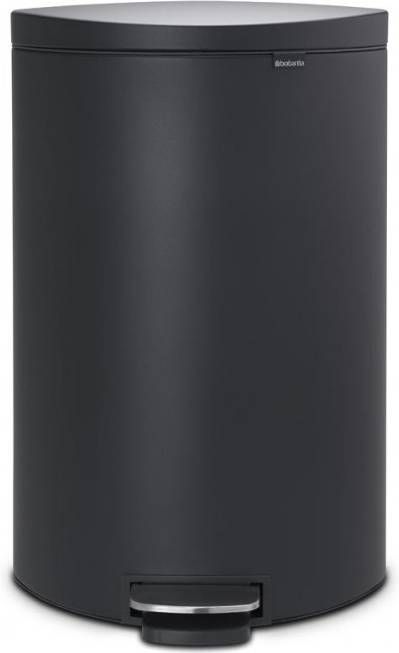 Brabantia Flatback+ Pedaalemmer 40 Liter Met Kunststof Binnenemmer Mineral Infinite Grey