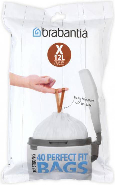Brabantia Perfect Fit Afvalzakken 12 L Code X 40 Stuks