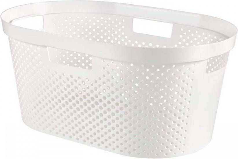 Curver Infinity Dots Wasmand Recycled 40 Liter Wit 59x39x26cm