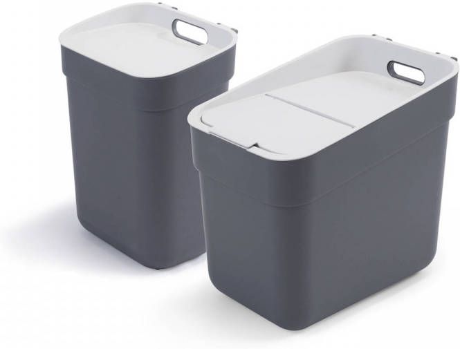 Curver Ready To Collect Prullenbak 10l + 20l Donkergrijs/lichtgrijs