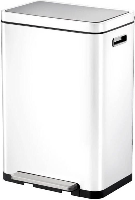 EKO Pedaalemmer X cube 45 Liter Rvs Wit