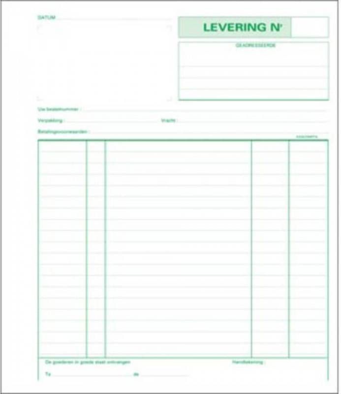 OfficeTown Exacompta Leveringen, Ft 21 X 18 Cm, Tripli(50 X 3 Vel ), Nederlandstalig
