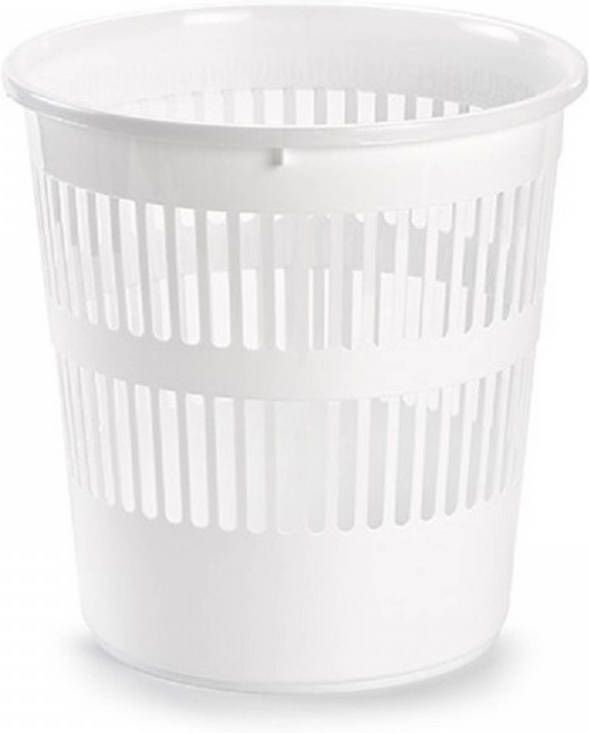 Afvalbak/vuilnisbak/kantoorprullenbak Plastic Wit 28 Cm Prullenmanden