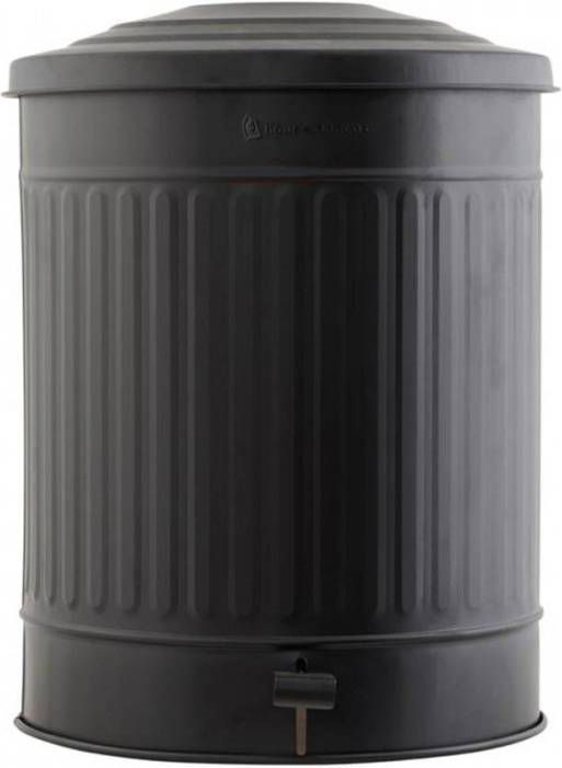House Doctor Garbage Bin, Matt Black, Dia37cm H48cm 49l