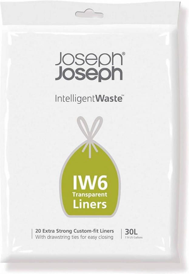 Joseph Afvalzak, Iw6, Transparant, 30 L, 20 Stuks Intelligent Waste