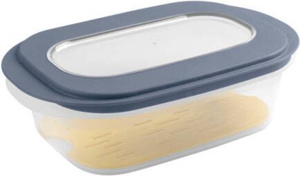 Sunware Sigma Home Kaasdoos Met Tray 2 Liter Transparant/blauw 26, 5x17, 2x10, 5cm