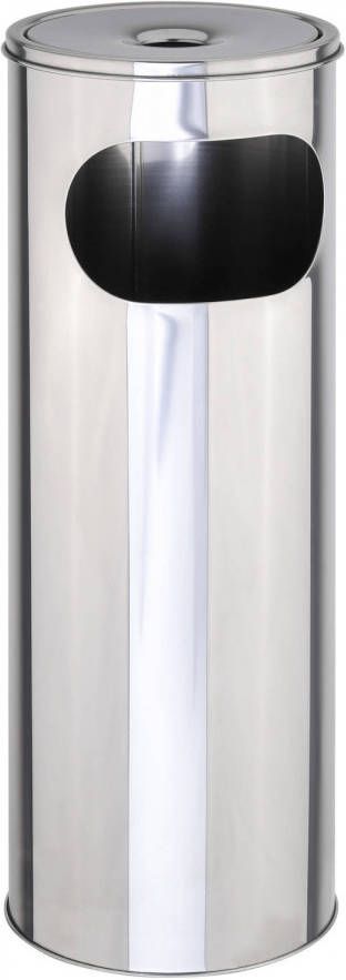Merkloos 1x Rvs Staande Asbakken Met Prullenbak 58 Cm Asbakken