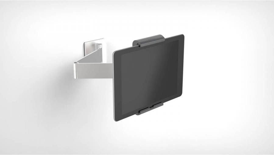 Paagman Durable Tablethouder Muur Zilver Inclusief Beweegbare Draagarm