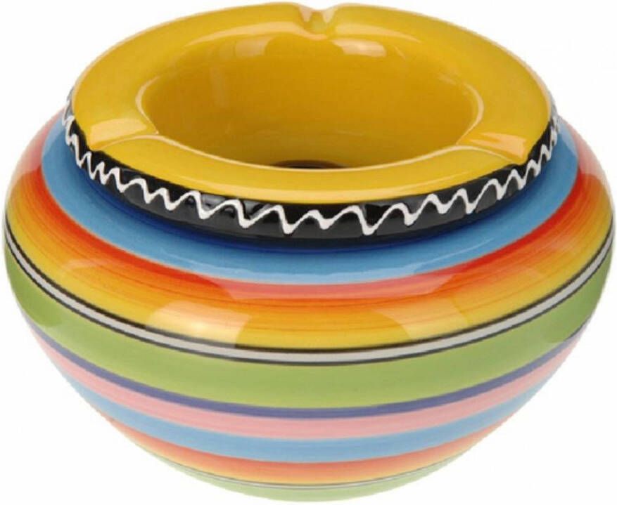 Merkloos Kleurrijke Asbak Geel 14 Cm Asbakken