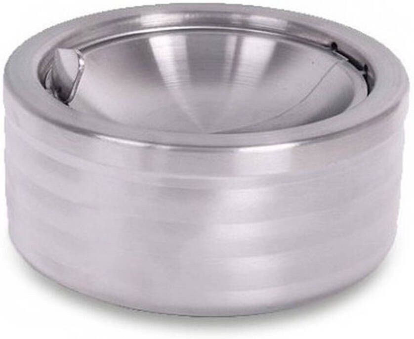 Merkloos Mat Chroom Klepasbak/terrasasbak 11 Cm Asbakken
