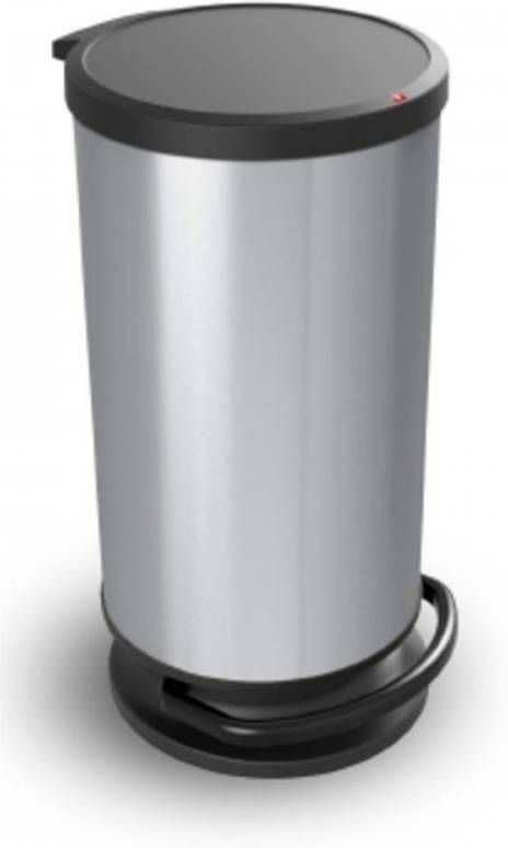 Rotho Paso Pedaalemmer 30 Liter Silver Metallic