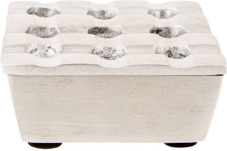 Shoppartners Asbak 9 X 8 Cm Zilver Aluminium Asbakken