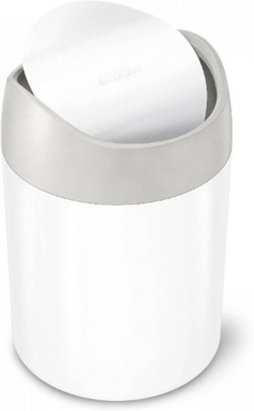 Simplehuman Mini Can Afvalemmer, 1.5 L, Wit