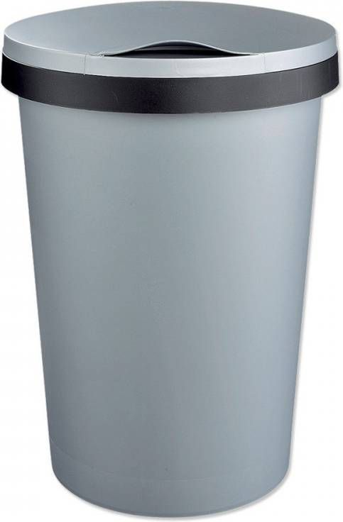 Sunware Twinga Prullenbak Met Klepdeksel 45 Liter Metaal/zwart Diameter
