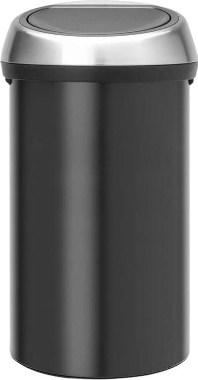 Brabantia Touch Bin 60 Liter Matt Black Fingerprint Proof