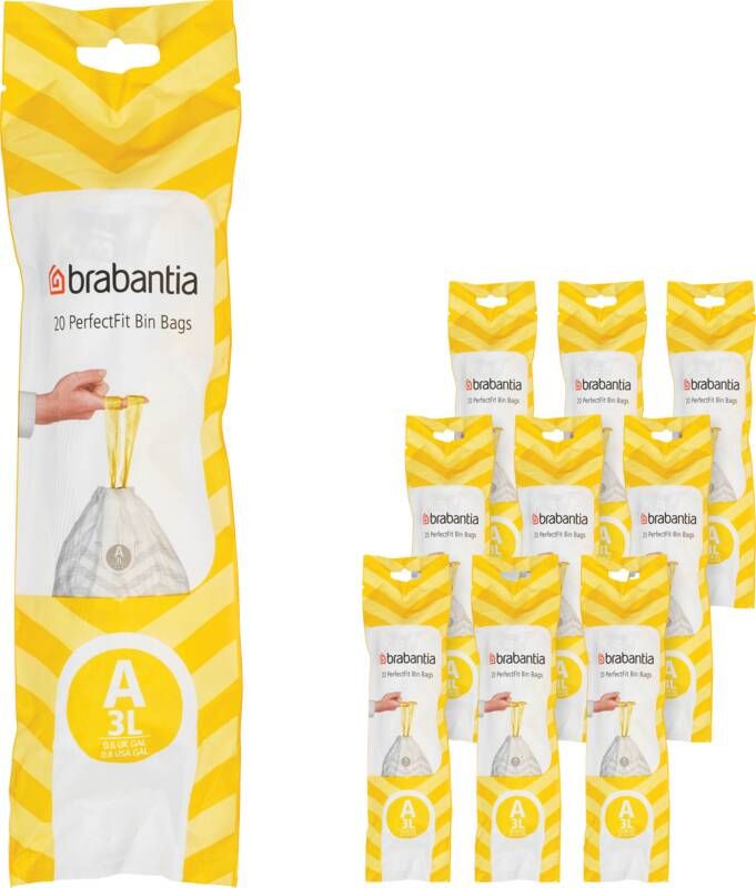 Brabantia Vuilniszakken Code A 3 Liter(120 stuks )
