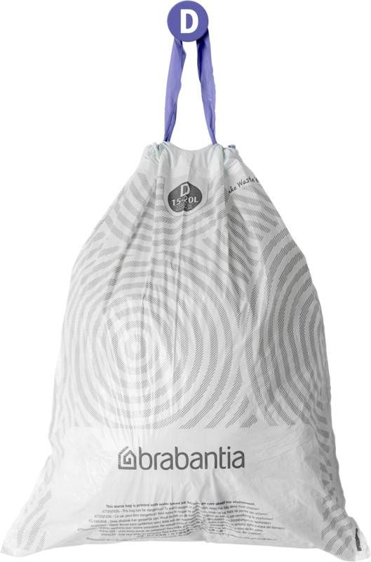 Brabantia Vuilniszakken Code D 15 20 Liter(120 stuks )