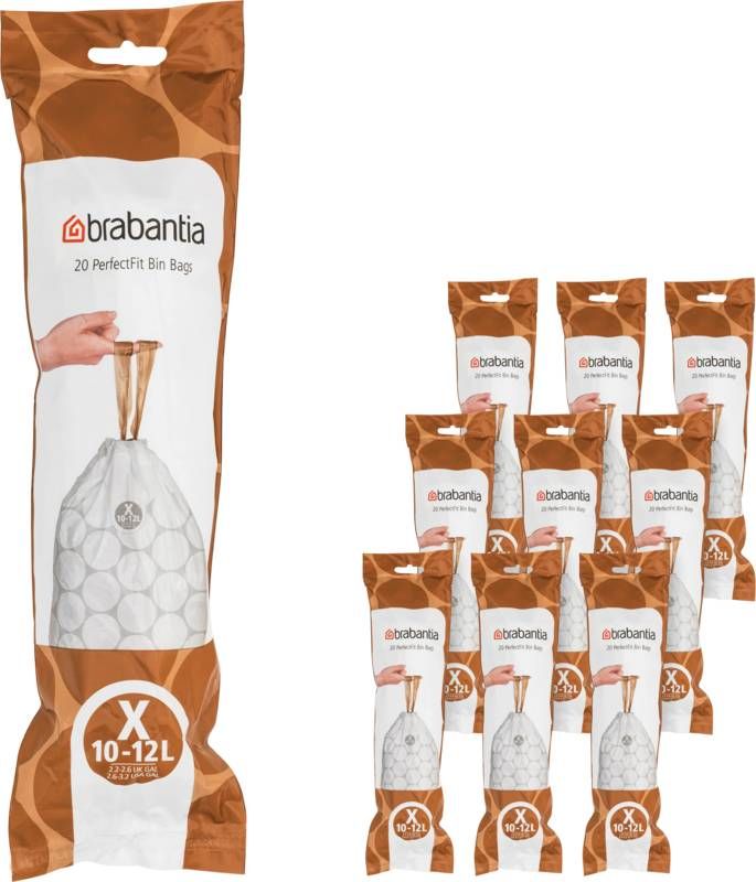 Brabantia Vuilniszakken Code X 10 12 Liter(200 stuks )