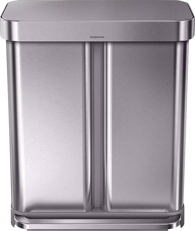 Simplehuman Rectangular Liner Pocket 24 + 34 Liter Rvs