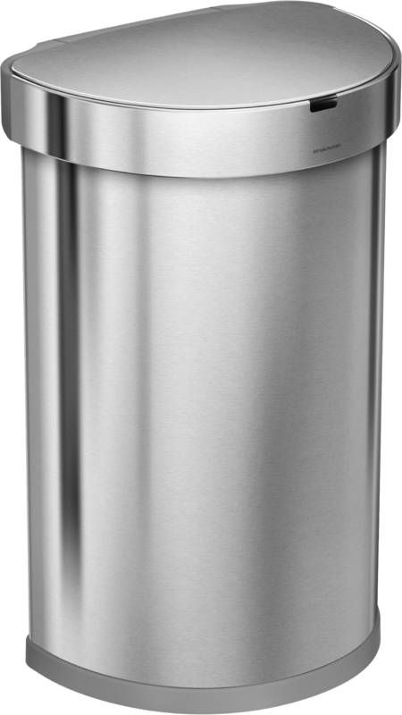Simplehuman Semi Round Sensor Liner Pocket 45 Liter Rvs