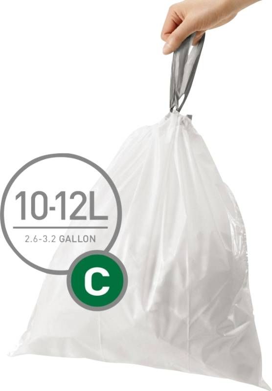 Simplehuman Vuilniszakken Code C 10 12 Liter(60 stuks )