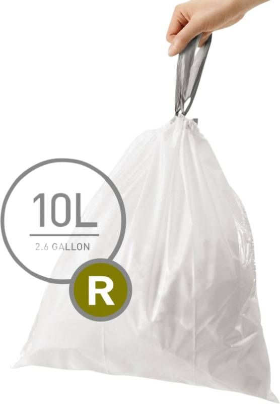 Simplehuman Vuilniszakken Code R 10 Liter(60 stuks )