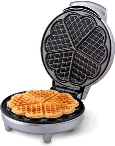 Trebs Wafelmaker/Comfortbakery Met Indicatielampje En Antislipvoetjes 99259 Zilver
