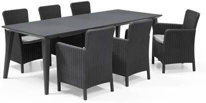 Allibert Tuinset Nicole grafiet 7 delig