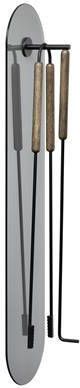 Blomus ASHI 3 delige openhaardset wand bruin