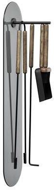 Blomus ASHI 5 delige openhaardset wand bruin