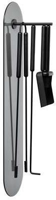Blomus ASHI 5 delige openhaardset wand zwart