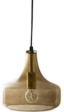 Bloomingville Hanglamp Bruin 23 cm Glas/Zwart Snoer