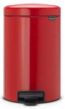 Brabantia Newicon Pedaalemmer 12 Liter Met Kunststof Binnenemmer Passion Red