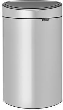 Brabantia Touch Bin Afvalemmer 40 Liter Met Kunststof Binnenemmer Metallic Grey online kopen